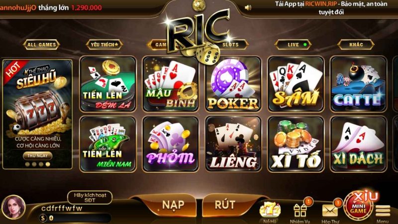 Mẹo Chơi Game Bài Ricwin
